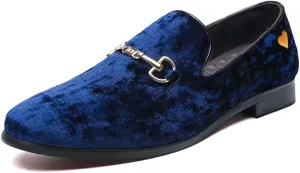 LCQL Men's Luxury Velvet Penny Loafer Shoes Noble Slip-on Suede Loafers Smoking Slippers Plus Size 7-13