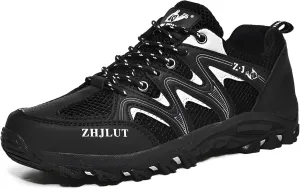 lilaBelle]Breathable Waterproof Hiking Shoes -【-Season Lightweight】 Men's & Women's Trekking Boots with Protective Toe Cap, Non-Slip Sole for Mountain Climbing, Outdoor Activities Black