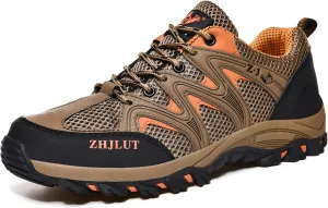 lilaBelle]Breathable Waterproof Hiking Shoes -【-Season Lightweight】 Men's & Women's Trekking Boots with Protective Toe Cap, Non-Slip Sole for Mountain Climbing, Outdoor Activities Brown