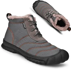 MEBAMY Men's Snow Boots Lightweight Black Hiking Winter Boots Fur Lined Anti-slip Cold Weather Shoes Furry Outdoor Snow Boot