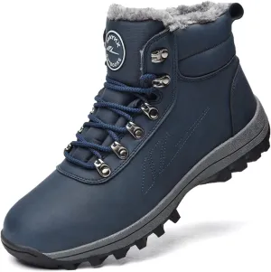 MEHOTO Men Women Warm Snow Boots, Soft Warm Sole Fur Lined Waterproof Anti Klip Winter Ankle Hiking Climping Walking Booties