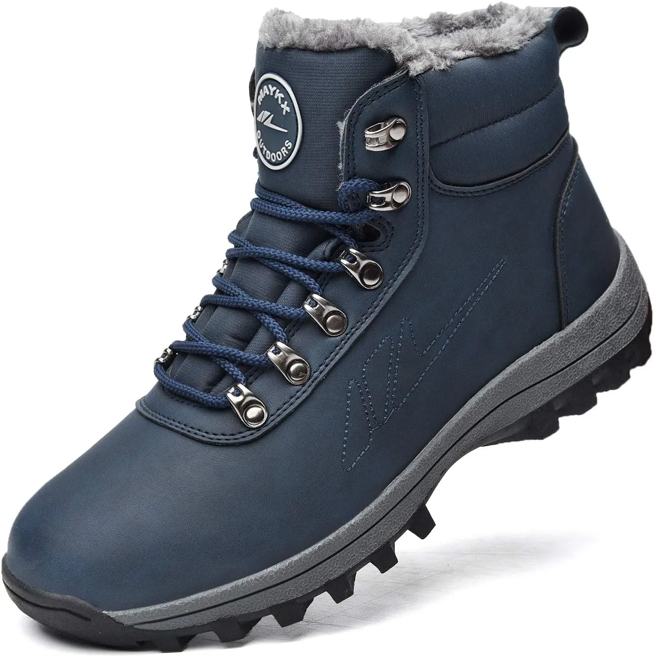 MEHOTO Men Women Warm Snow Boots, Soft Warm Sole Fur Lined Waterproof Anti Klip Winter Ankle Hiking Climping Walking Booties