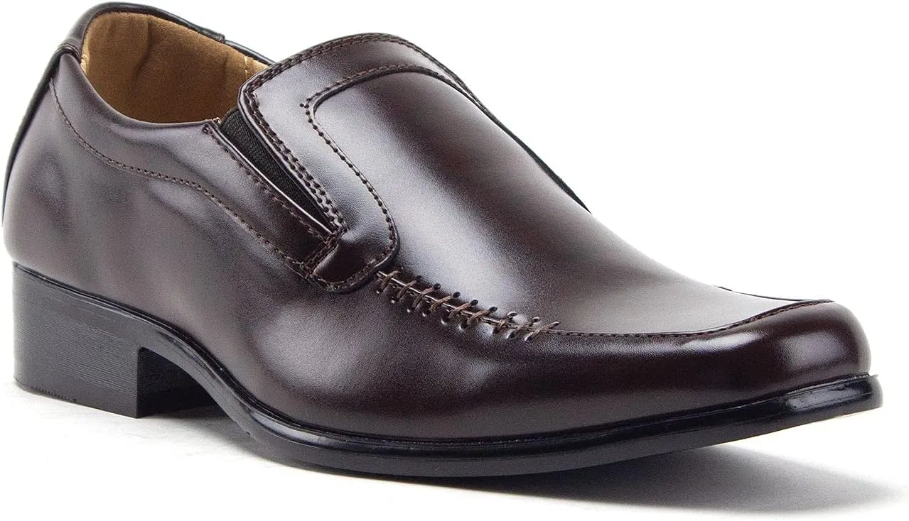 Men's 31334 Classic Square Toe Slip On Moccasin Style Loafers Dress Shoes