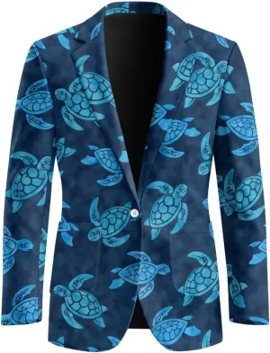 Mens Blazers Suit Jacket for Business One Button Slim Fit Suit Jackts Lightweight Casual Sport Coat S-5XL