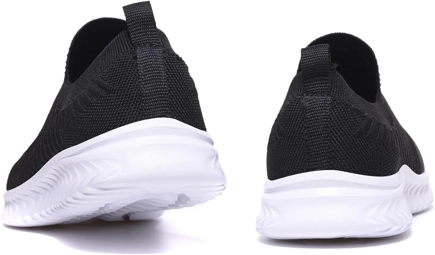 Men's Breathable Knit Walking Tennis Gym Slip On Laceless Sneakers