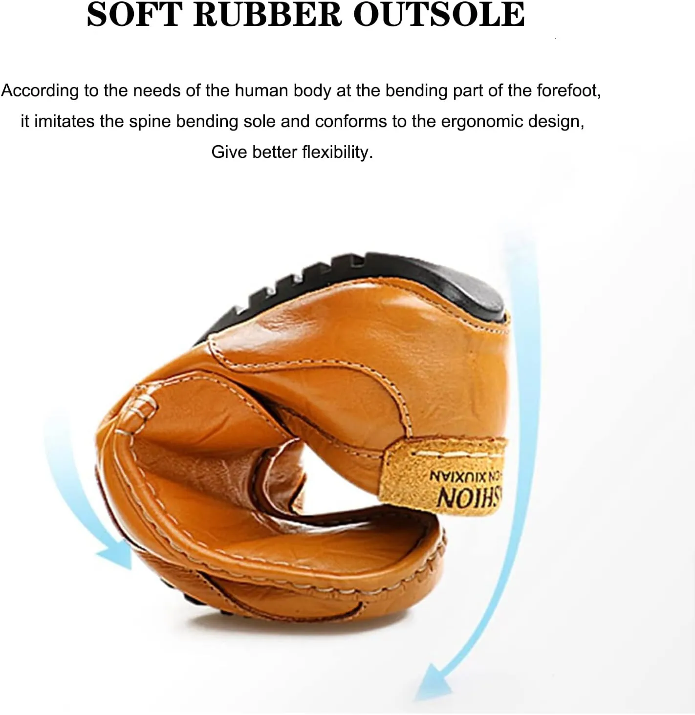 Men's Genuine Leather Square Toe Casual Slip On Loafers,Lightweight Comfortable Flat Moccasin Boat Shoes Casual Fashion Walking Driving Shoes