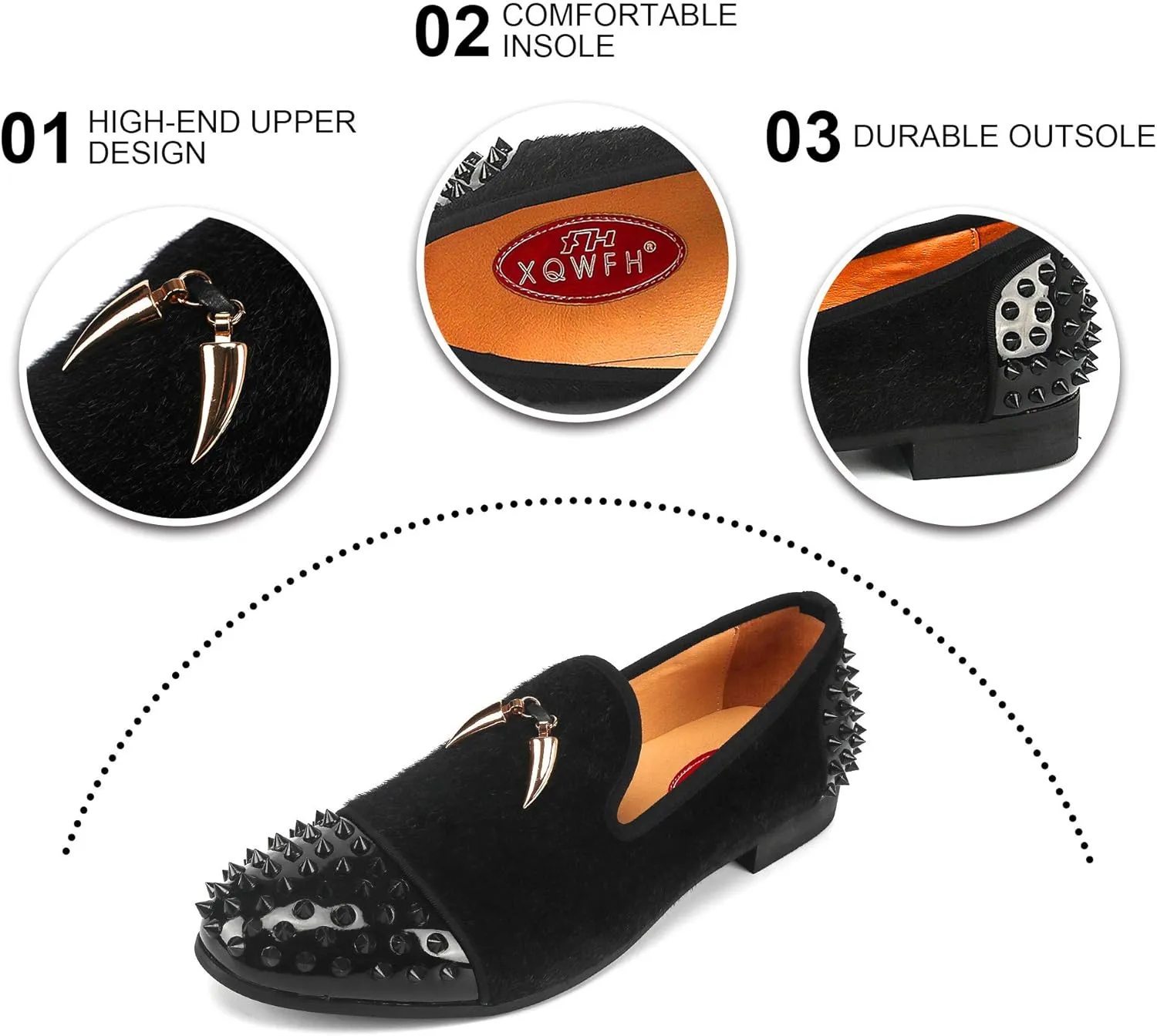 Mens Leopard Loafers Leather Embroidery Spiked Slip on Dress Shoes Slipper Luxury Fashion Penny Prom
