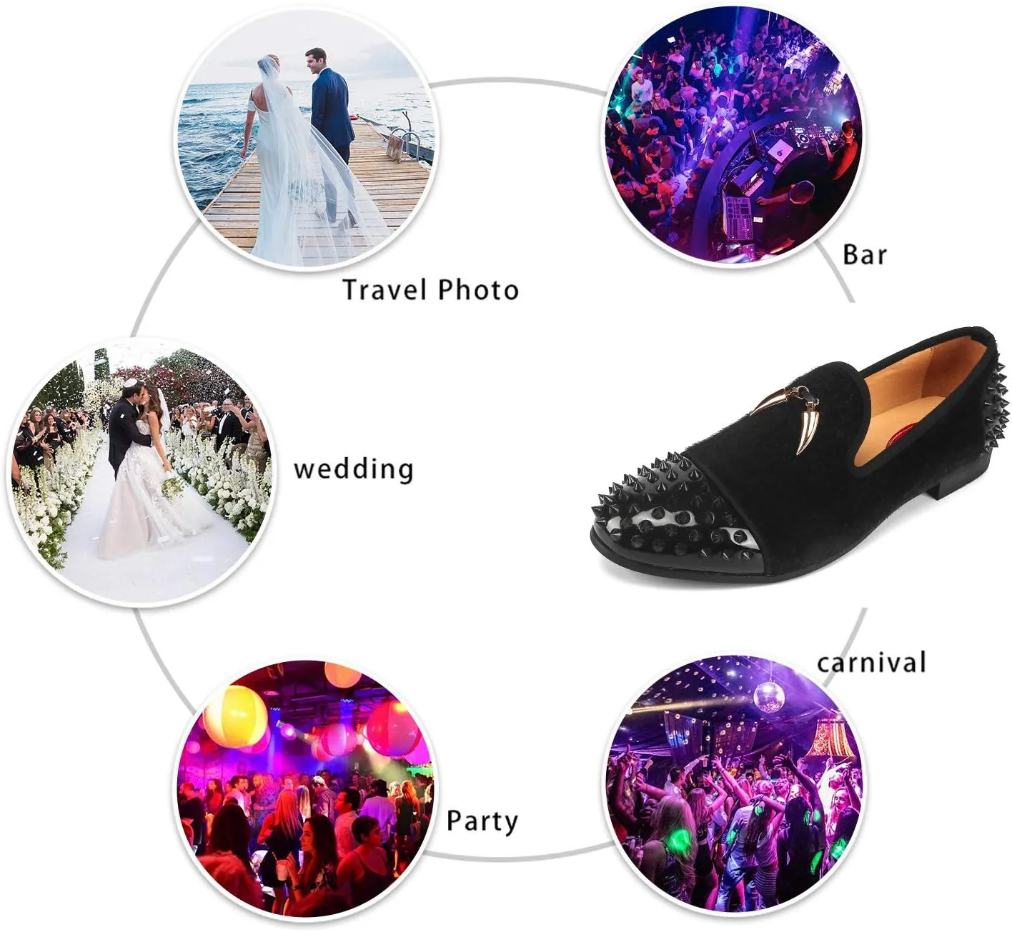 Mens Leopard Loafers Leather Embroidery Spiked Slip on Dress Shoes Slipper Luxury Fashion Penny Prom