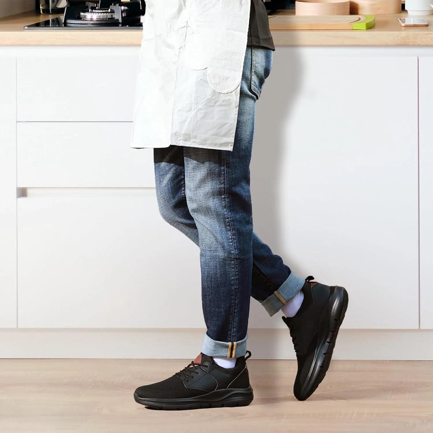 Men's Non Slip Work Shoes Walking Shoes Slip Resistant Restaurant Waterproof Shoes Food Service Chef Kitchen Breathable Sneakers