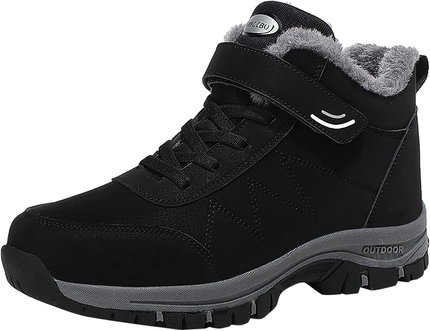 Men's Snow Boots Warm Furry Lined Footwear Waterproof Outdoor Lightweight Winter Boots Non-Slip Cold Weather Shoes Hiking Boot Trekking Boots