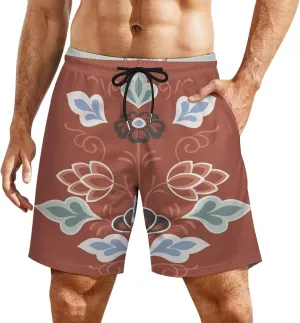 Mens Swim Trunks with Compression Liner Bathing Suits Beach Shorts Swim Shorts Men Swim Trunks