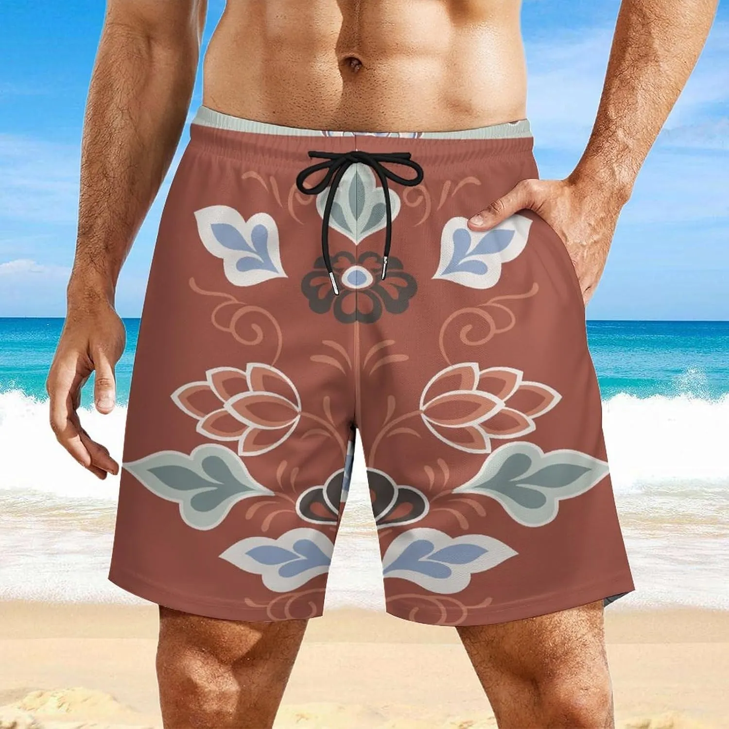 Mens Swim Trunks with Compression Liner Bathing Suits Beach Shorts Swim Shorts Men Swim Trunks