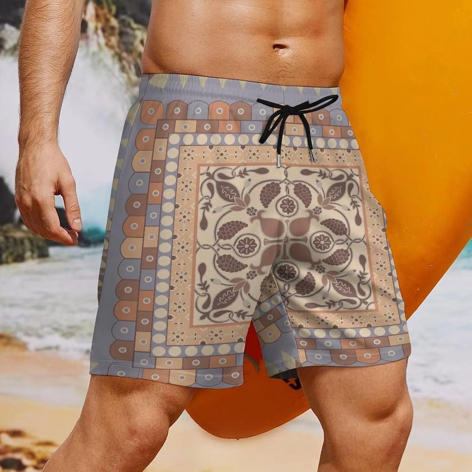Mens Swim Trunks with Compression Liner Bathing Suits Beach Shorts Swim Shorts Men Swim Trunks