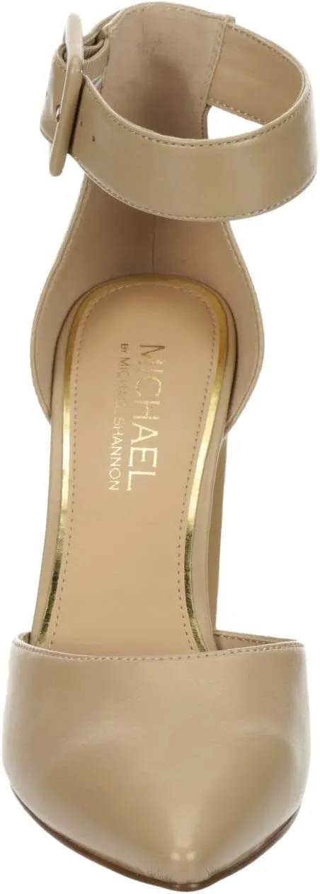 Michael By Michael Shannon Rosalie - Women's Closed Pointed Toe Block High Heel Ankle Strap Dress Sandals