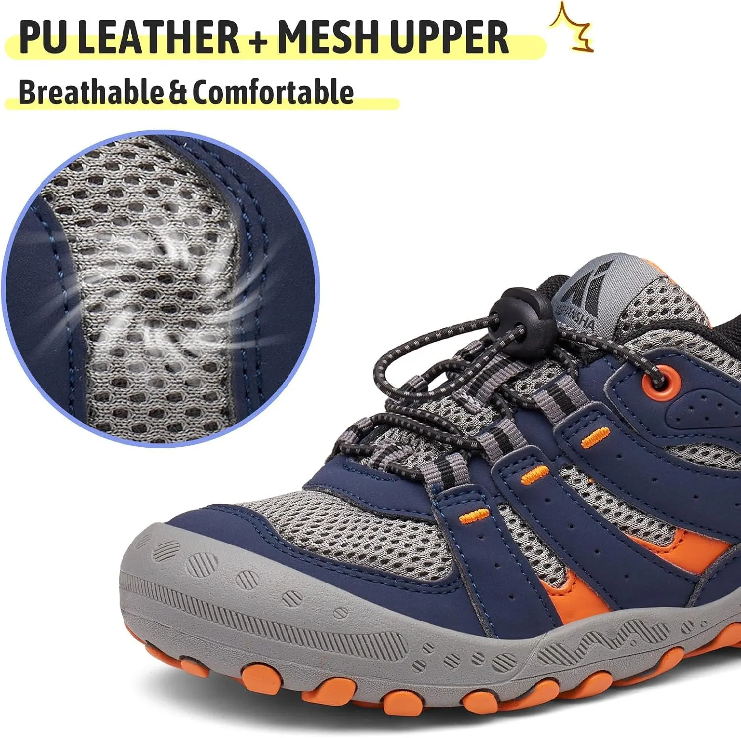 Mishansha Kids Hiking Boots Toddler Girls Boys Hiking Shoes Water-Resistant Anti-Collision Non-Slip Athletic Outdoor Trekking Boots