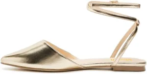 miss left Women Elegant Closed Pointed Toe Flats Sandals Crisscross Strap Buckle Low Block Heeled Pumps Comfy Party Prom Dressy Shoes Size 4-16 US
