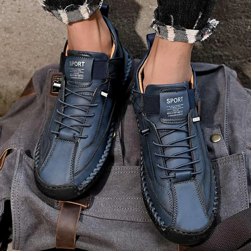 mitvr Mens Casual Leather Shoes Ankle Chukka Boots Slip On Mid top Walking Driving Loafer Shoes