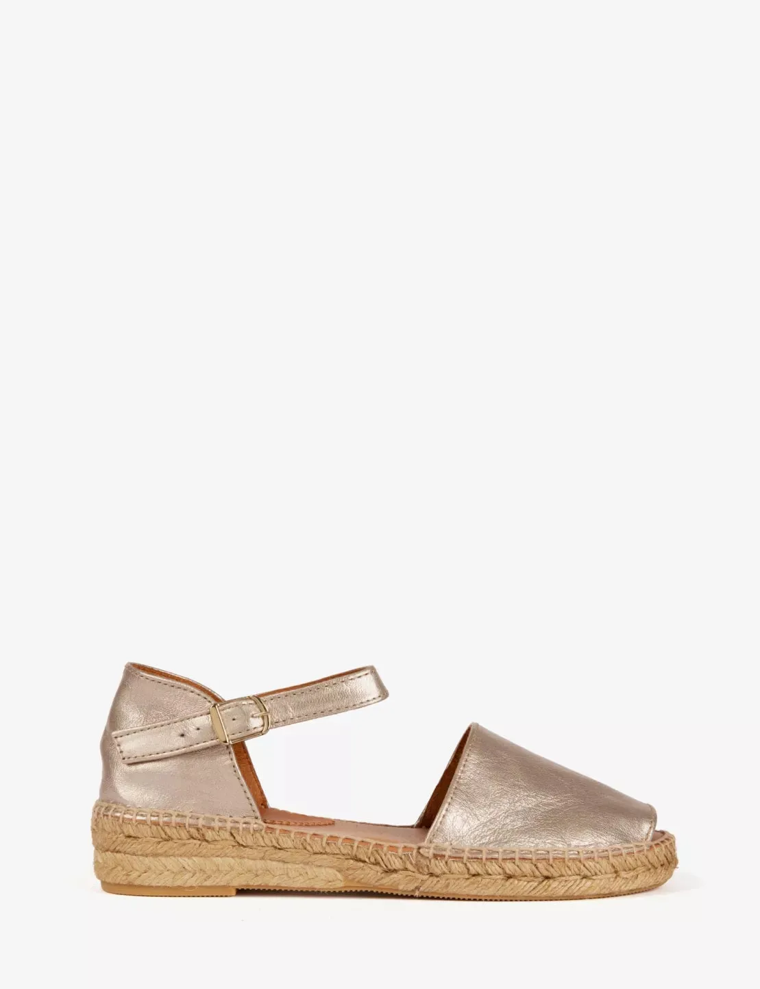 Montserrat Metallic Leather Espadrille