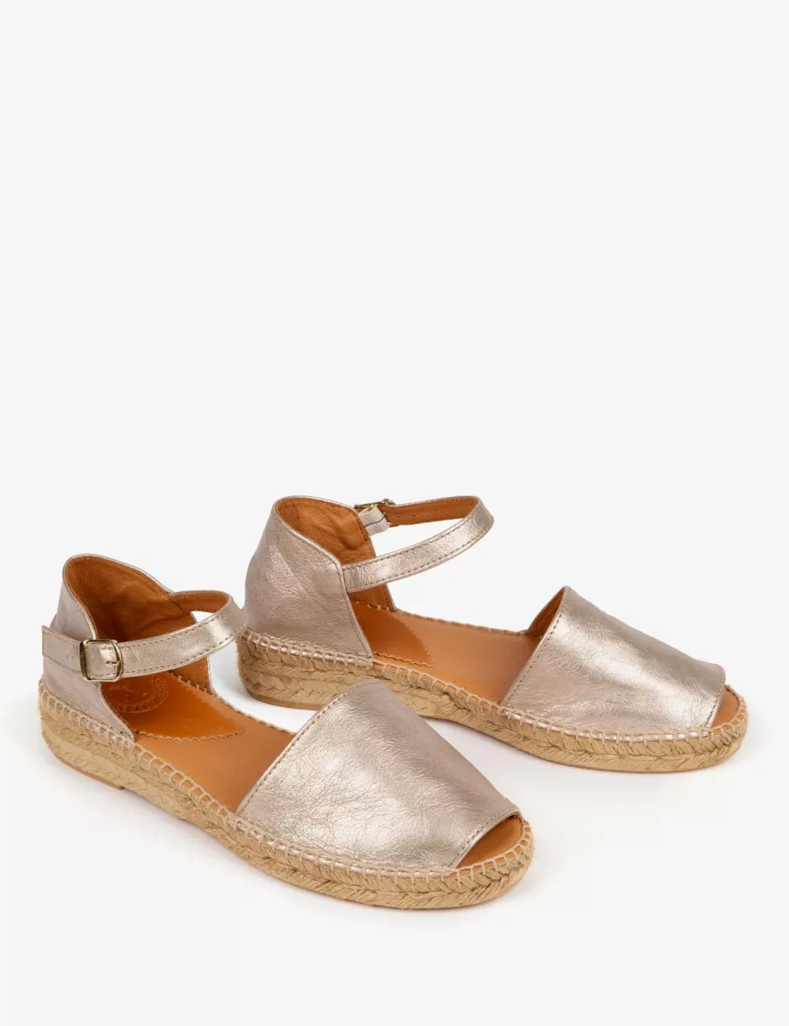 Montserrat Metallic Leather Espadrille