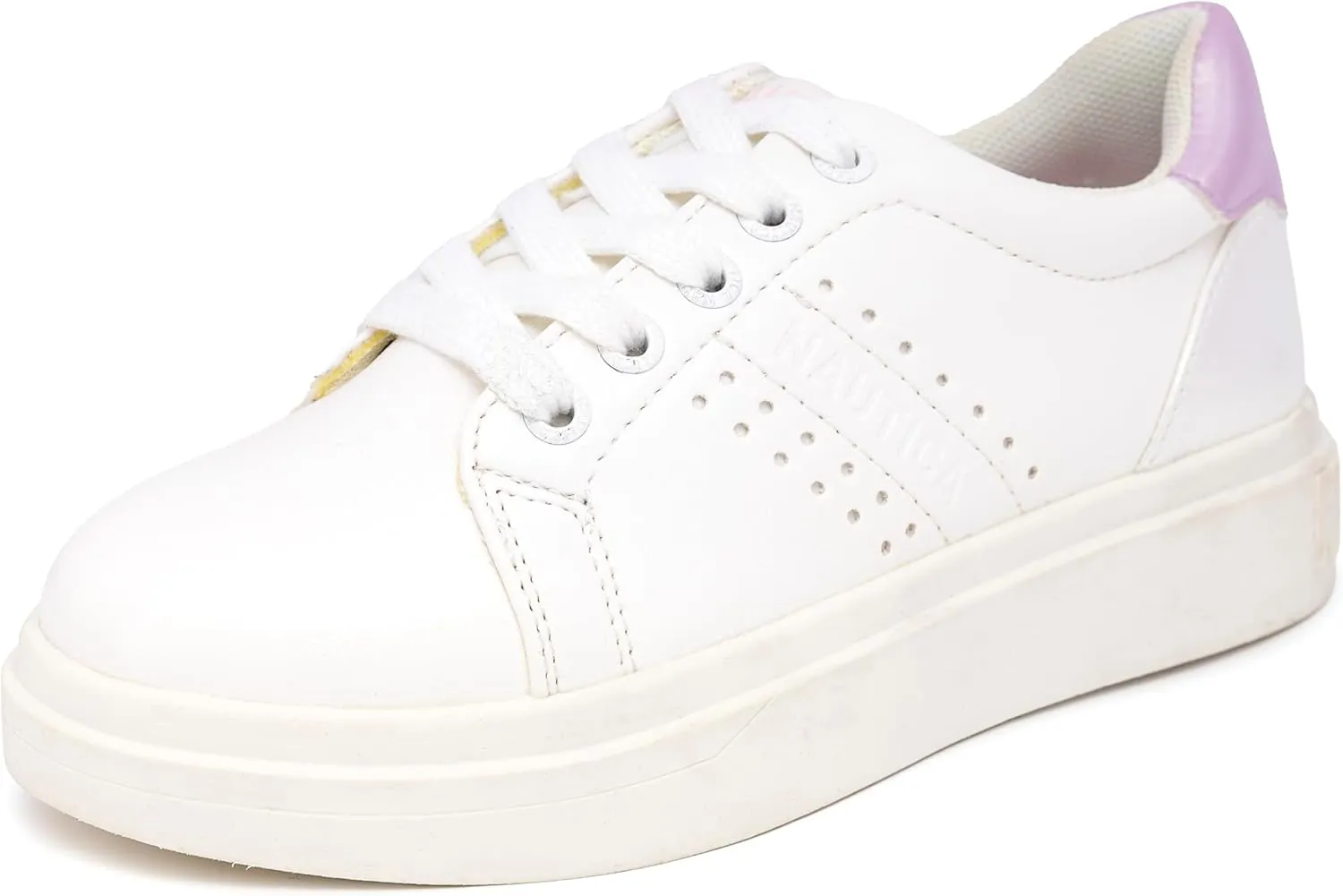 Nautica Girls Fashion Shoe - Lace-Up Low-Top Tennis Sneakers for Big Kids, Little Kids & Toddlers (Regular Heel/Platform Sole)
