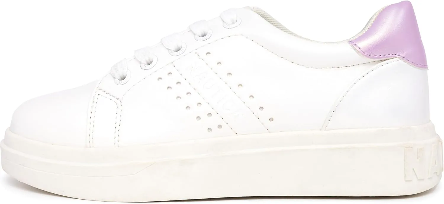 Nautica Girls Fashion Shoe - Lace-Up Low-Top Tennis Sneakers for Big Kids, Little Kids & Toddlers (Regular Heel/Platform Sole)