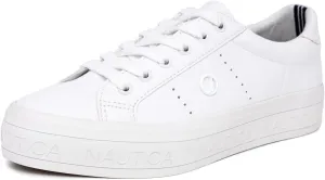 Nautica Women’s Lace-Up Fashion Sneakers – Low-Top Casual Walking & Tennis Shoes with Platform or Regular Heel