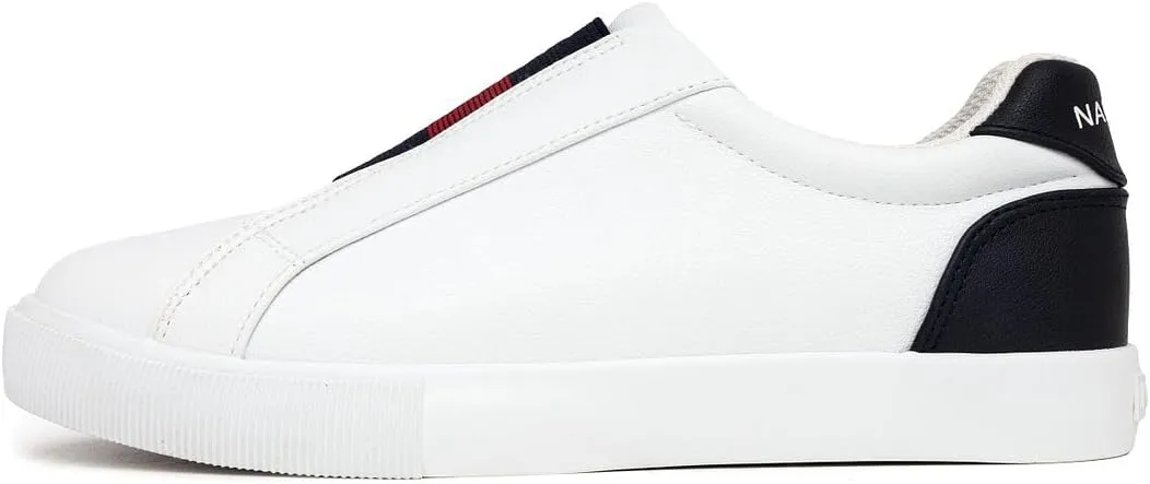 Nautica Women's Slip-On Sneakers – Casual Low-Top Walking Shoes – Comfortable No-Lace Fashion Tennis Style