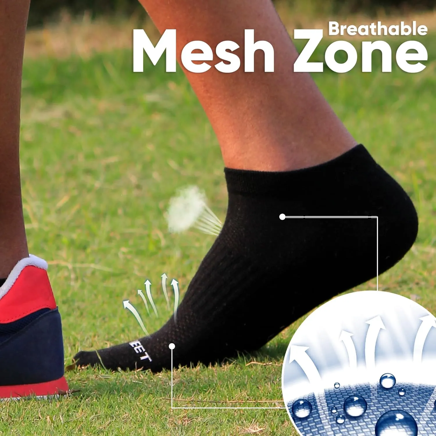 No-Show Socks Men: Running & Compression - Low Cut & Ankle Support Socks for Men