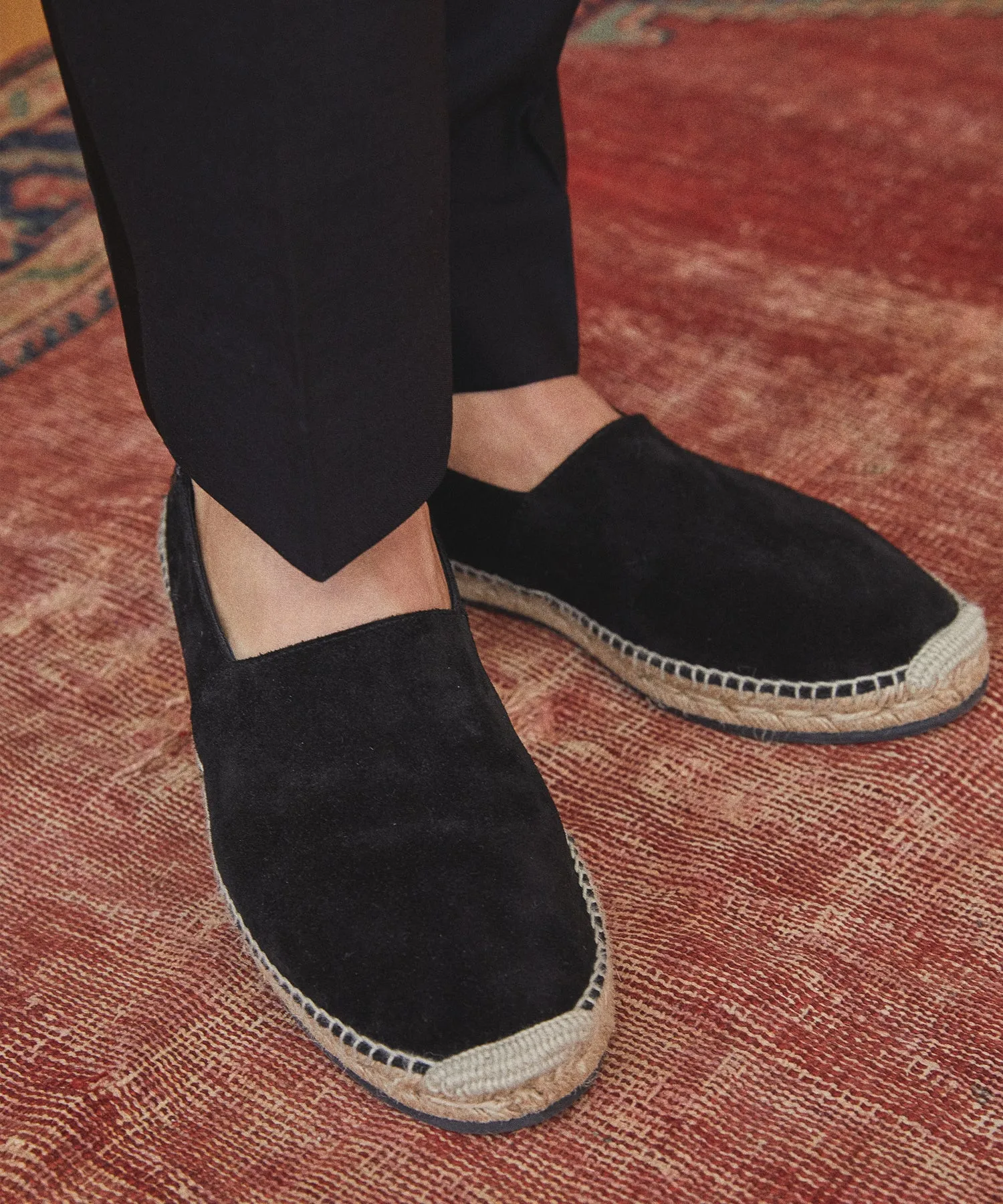 Nomad Suede Espadrille in Black