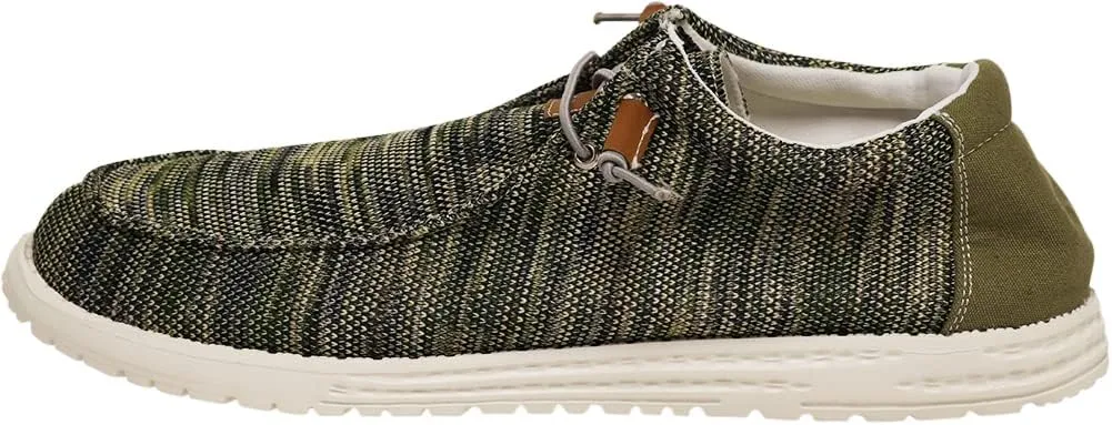 NORTY Men's Grey Low Ankle Chukka Loafers - Casual Shoes for Men - Elastic Lace-Up Loafers