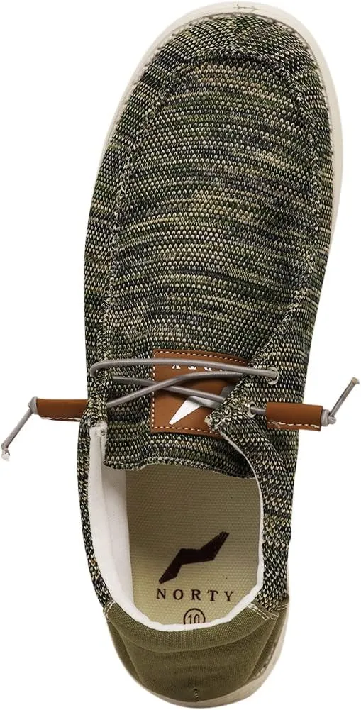 NORTY Men's Grey Low Ankle Chukka Loafers - Casual Shoes for Men - Elastic Lace-Up Loafers