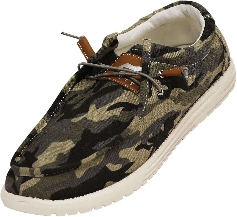 NORTY Men's Grey Low Ankle Chukka Loafers - Casual Shoes for Men - Elastic Lace-Up Loafers