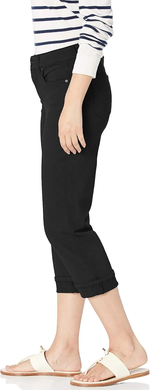 NYDJ Women's Marilyn Straight Crop Cuff Jeans | Cropped Slimming Jeans
