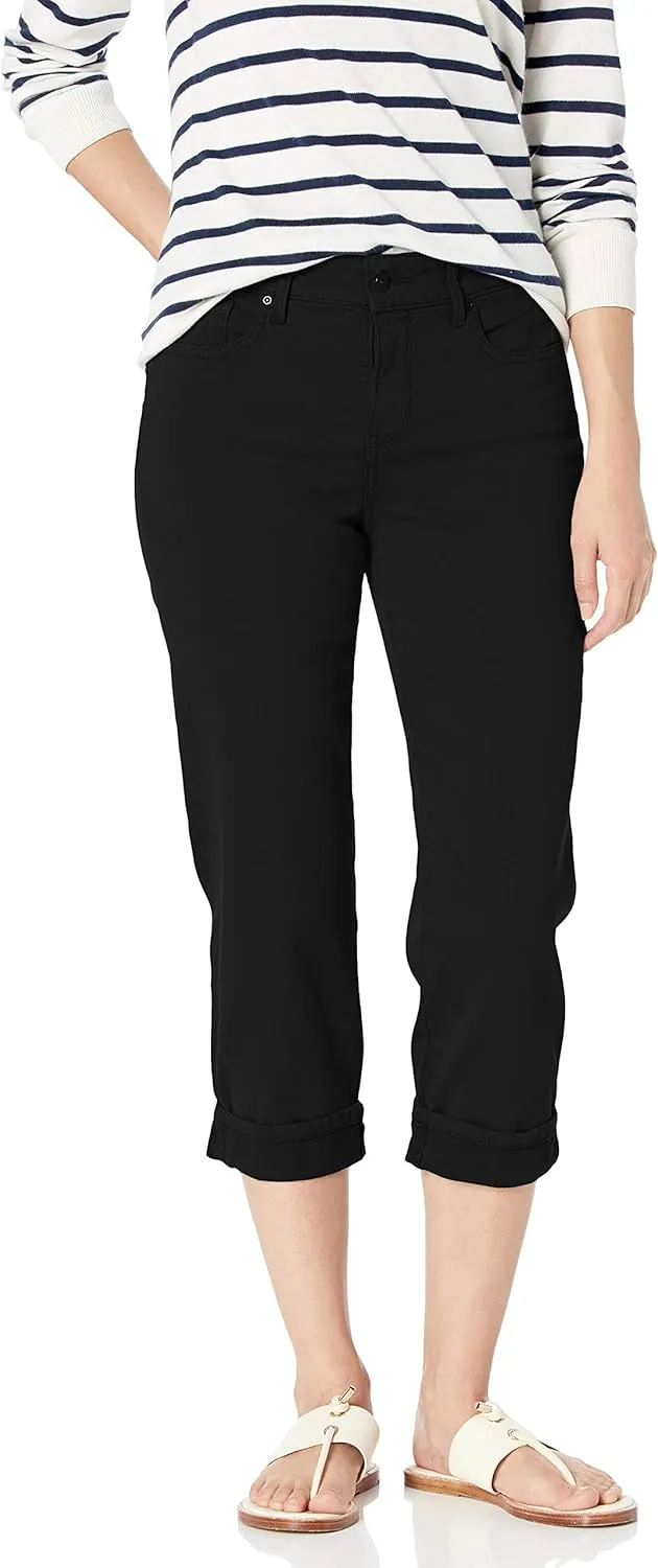 NYDJ Women's Marilyn Straight Crop Cuff Jeans | Cropped Slimming Jeans