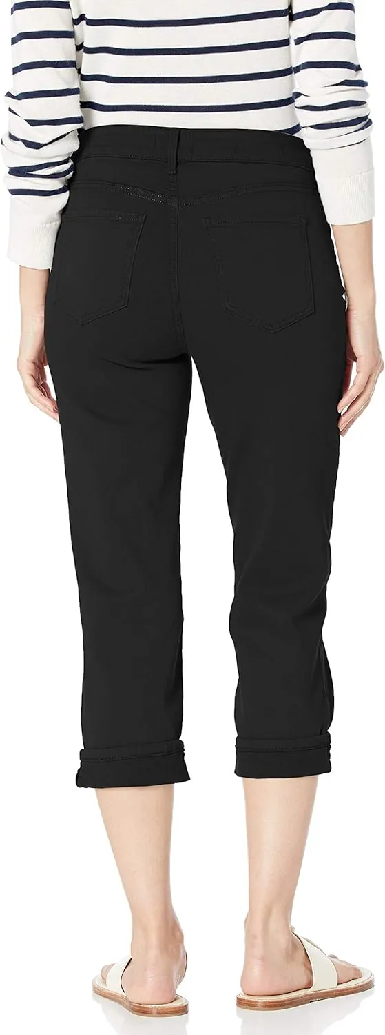 NYDJ Women's Marilyn Straight Crop Cuff Jeans | Cropped Slimming Jeans