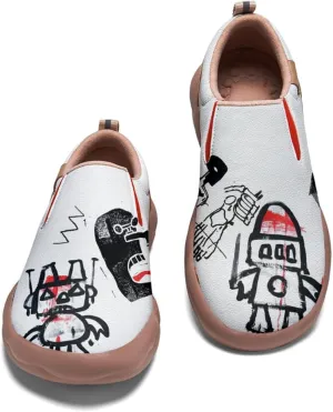 Onehorse Women's Graffiti Painted Shoes Walking Travel Casual Loafers Lightweight Comfort Slip-On Fashion Sneakers