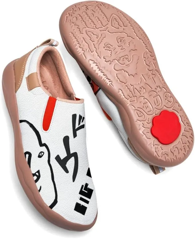 Onehorse Women's Graffiti Painted Shoes Walking Travel Casual Loafers Lightweight Comfort Slip-On Fashion Sneakers