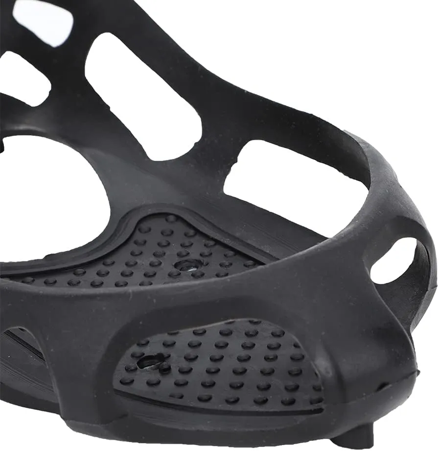 P Universal 24 Teeth Slip Ice Cleat Shoe Grips Spikes Cleats Crampons for Hiking ClimbingL:39-42 Slip SpikesSki Shoe CoverCramponsNon Slip SpikesShoe G Spike with Nonslip Ski (XL:43-45)