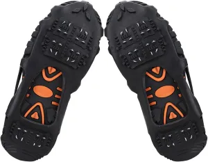 P Universal 24 Teeth Slip Ice Cleat Shoe Grips Spikes Cleats Crampons for Hiking ClimbingL:39-42 Slip SpikesSki Shoe CoverCramponsNon Slip SpikesShoe G Spike with Nonslip Ski (XL:43-45)
