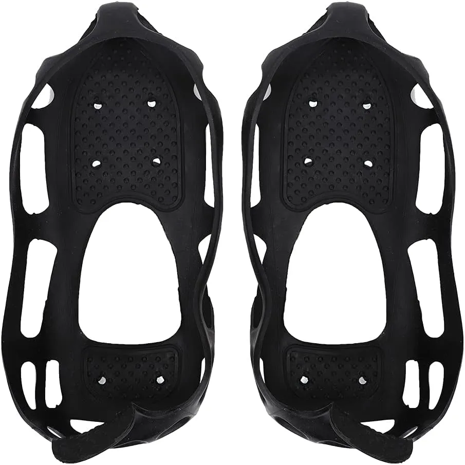 P Universal 24 Teeth Slip Ice Cleat Shoe Grips Spikes Cleats Crampons for Hiking ClimbingL:39-42 Slip SpikesSki Shoe CoverCramponsNon Slip SpikesShoe G Spike with Nonslip Ski (XL:43-45)