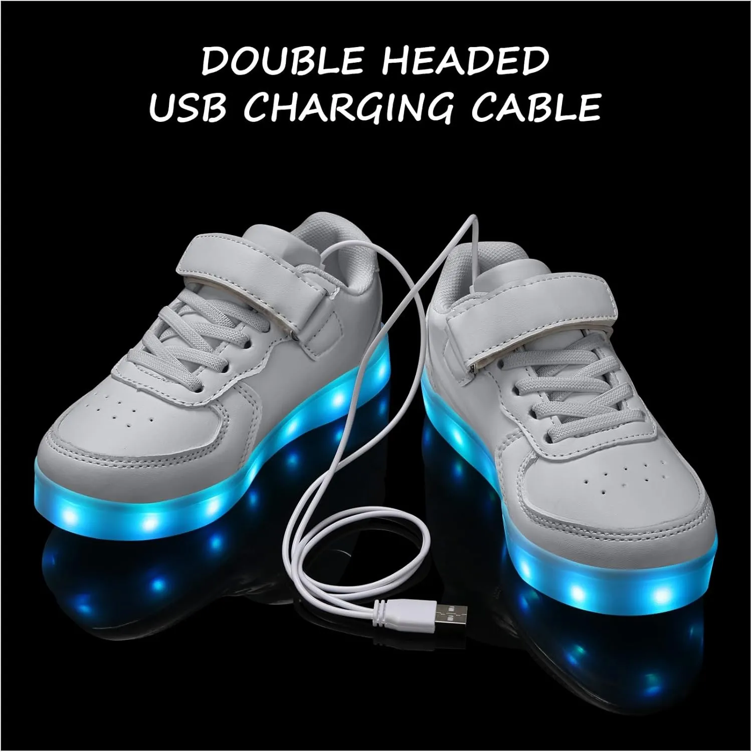Padgene Kids LED Light Up Shoes USB Rechargeable Unisex Boys Girls LED Sneakers Cool Flashing Low Top Sneakers Luminous Shoes
