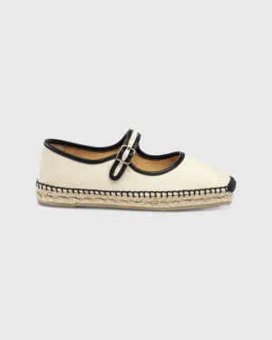 Padua Mary Jane Espadrille in Natural Canvas