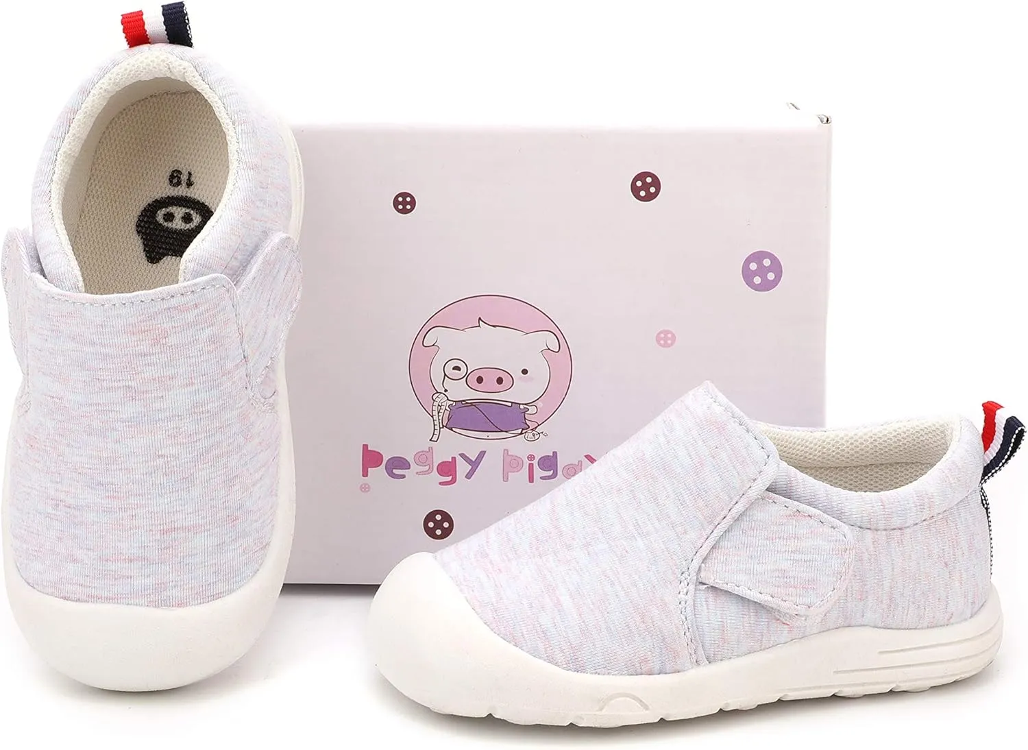 Peggy Piggy Baby Shoes Baby Walking Shoes Boy&Girl Infant Sneakers Non-Slip First Walking Shoes Breathable Mesh Rainbow Cartoon Shoes 6 9 12 18 Months