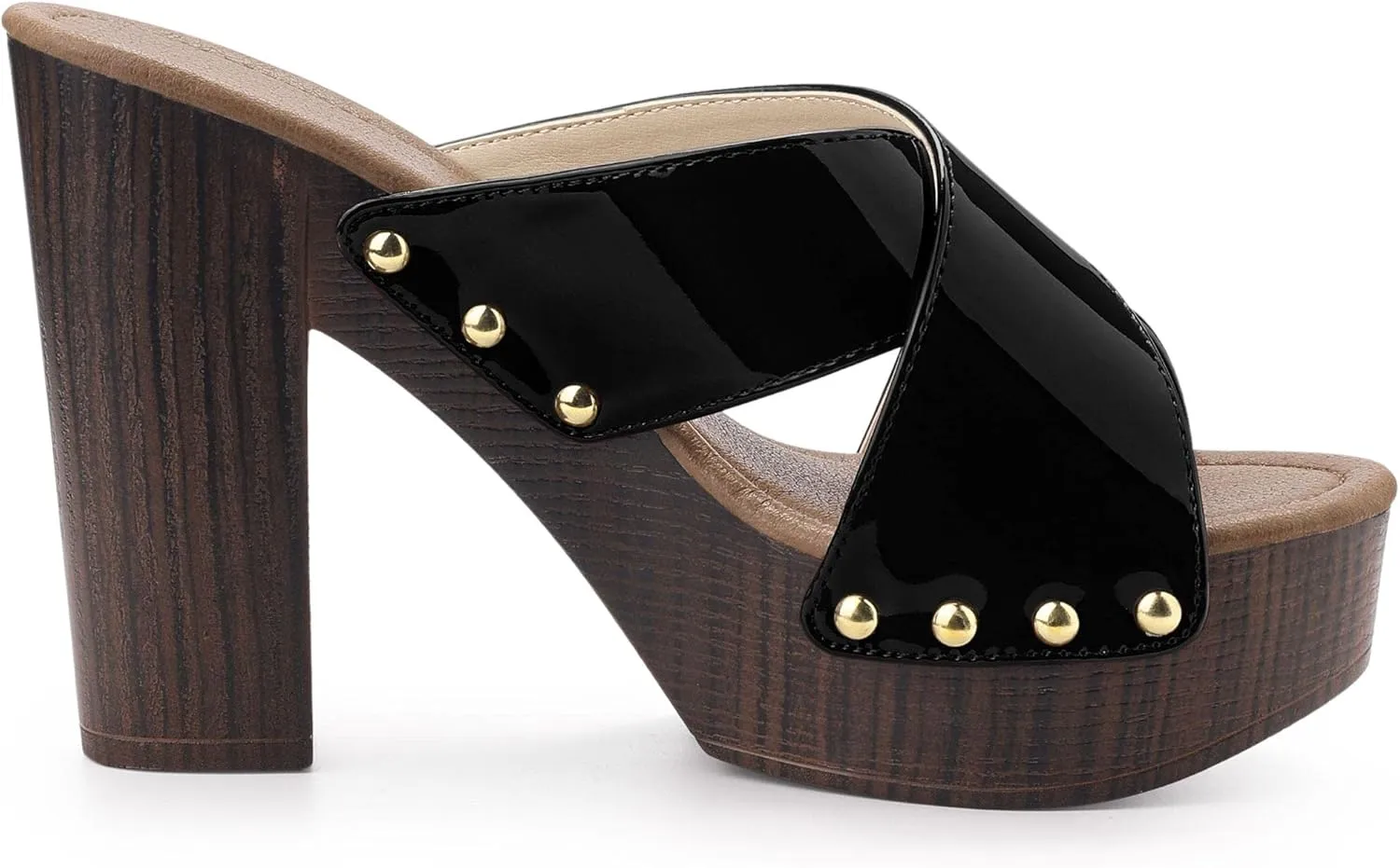 Perphy Platform Crisscross Strap Chunky Heels Sandals for Women