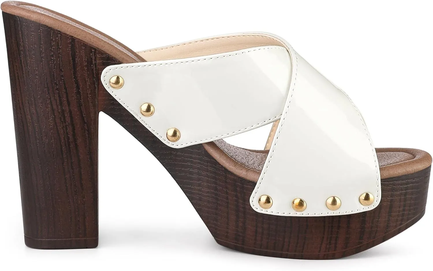 Perphy Platform Crisscross Strap Chunky Heels Sandals for Women