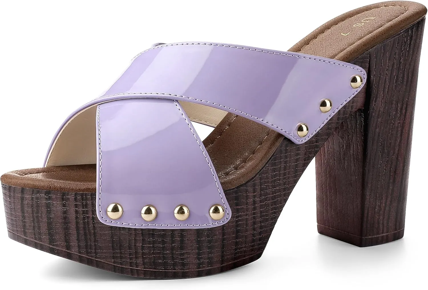 Perphy Platform Crisscross Strap Chunky Heels Sandals for Women