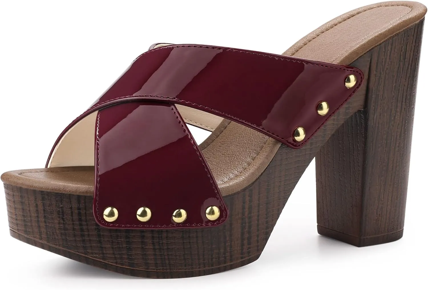 Perphy Platform Crisscross Strap Chunky Heels Sandals for Women