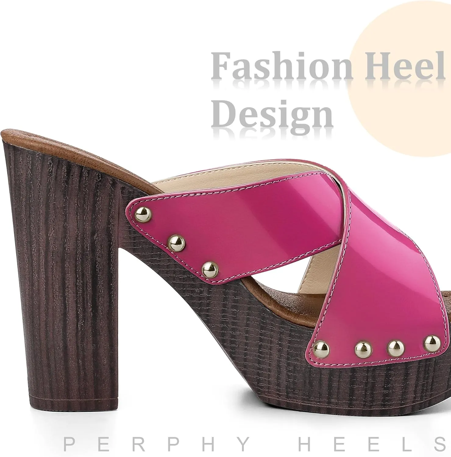 Perphy Platform Crisscross Strap Chunky Heels Sandals for Women