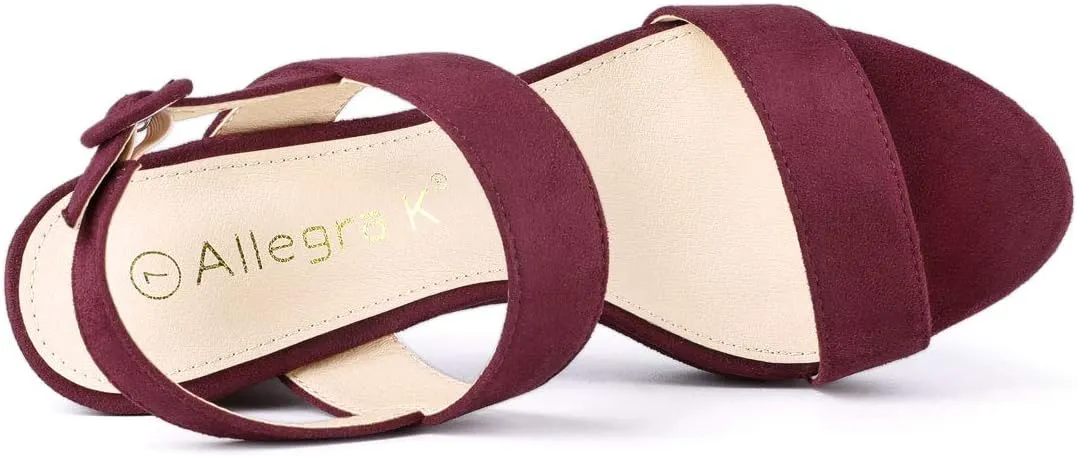 Perphy Platform Slingback Block Heeled Sandals for Women