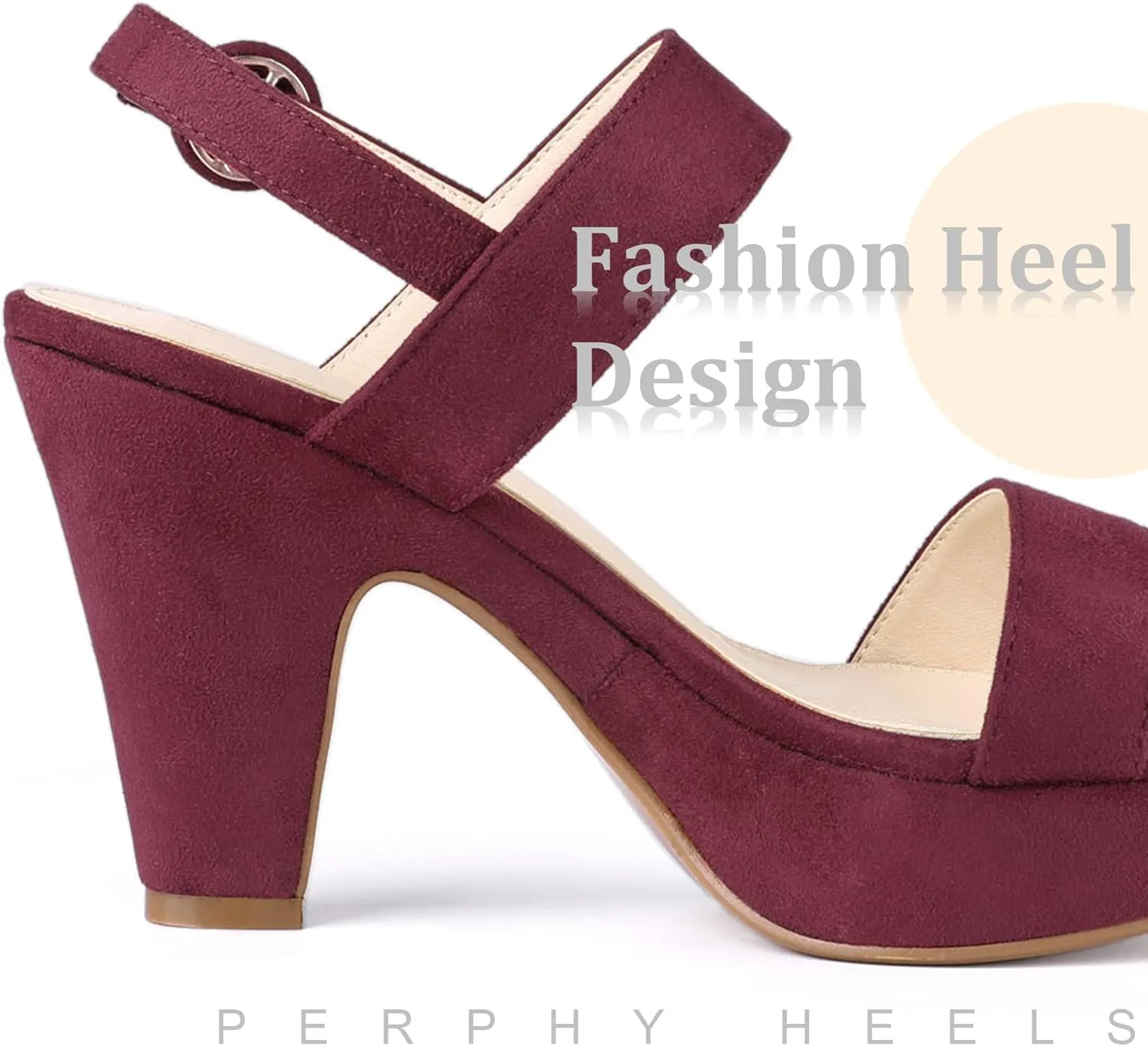 Perphy Platform Slingback Block Heeled Sandals for Women